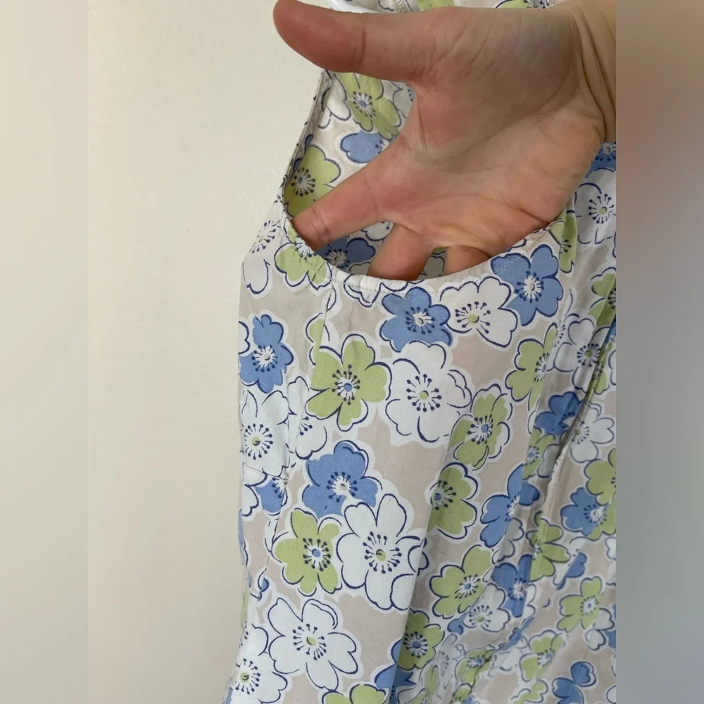 Faded Glory Authentic 1972 Vintage Floral Sleeveless Dress Cotton Size 14 - Picture 12 of 14